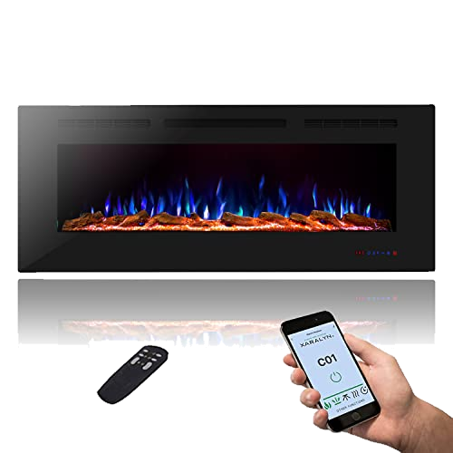 Masarflame 54 Inch WiFi Smart Electric Fireplace