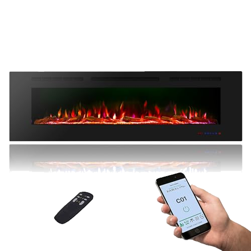 Masarflame 72 Inch WiFi Smart Electric Fireplace